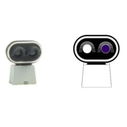 MAFEN 414201 Dwarf signal with 2 LED lights (white/purple), SNCF, N...