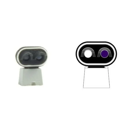 MAFEN_414201-MAFEN 414201 Dwarf signal with 2 LED lights (white/purple), SNCF, N scale