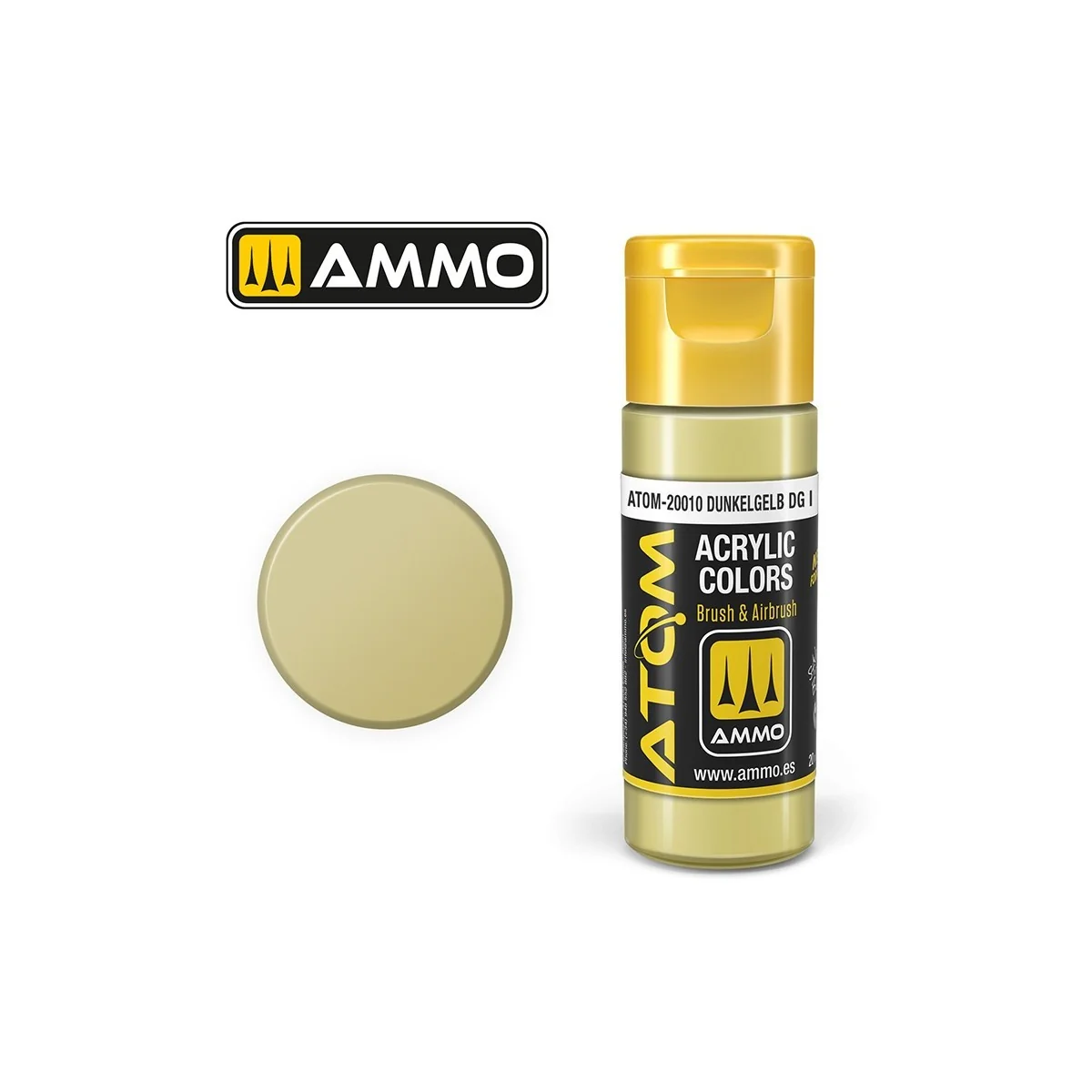 Dunkelgelb DG I acrylic paint 20ml ATOM AMMO - ATOM-20010