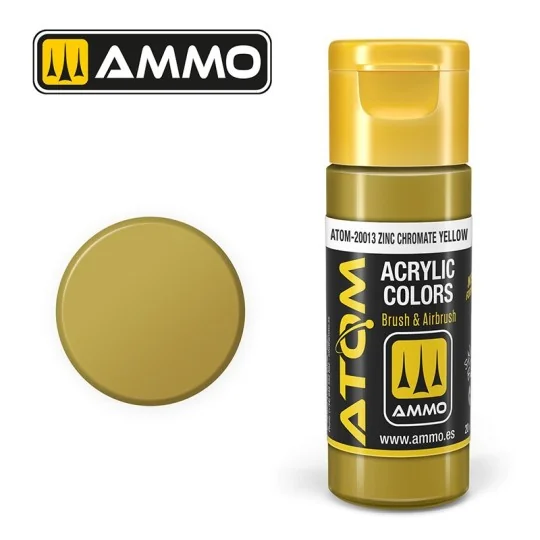 ATOM-20013-Peinture acrylique Jaune de chromate de zinc 20ml ATOM AMMO