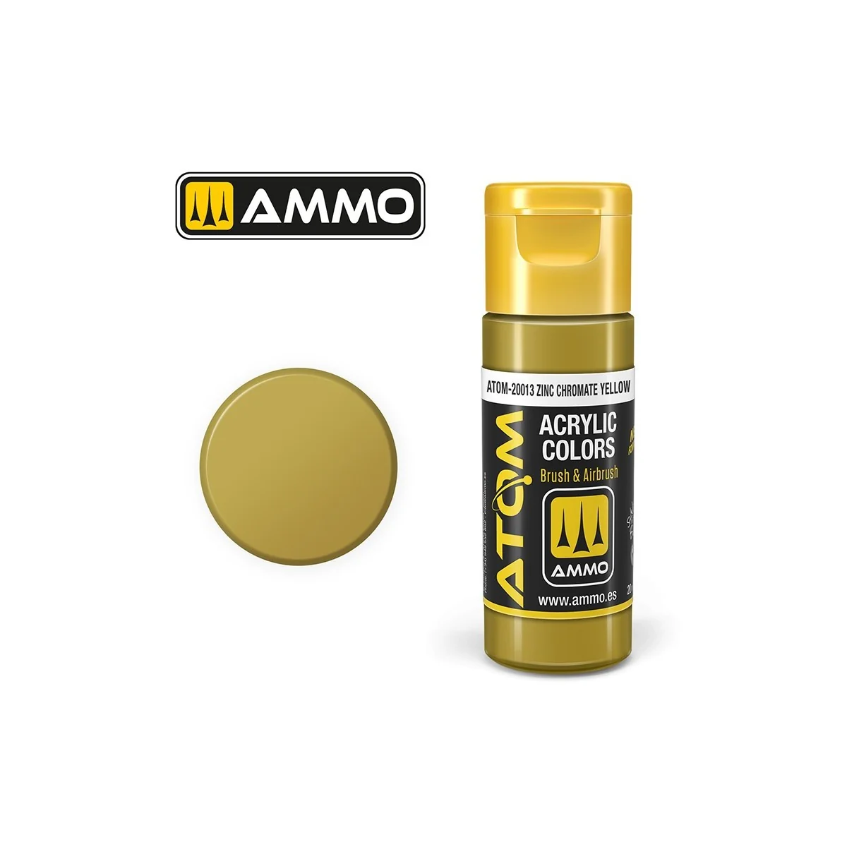 Peinture acrylique Jaune de chromate de zinc 20ml ATOM AMMO - ATOM-...