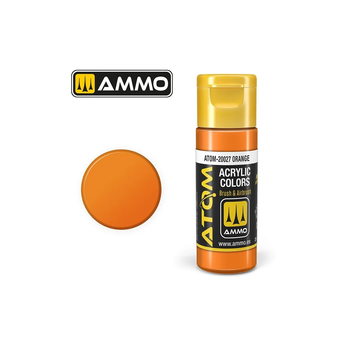 Orange acrylic paint 20ml ATOM AMMO - ATOM-20027
