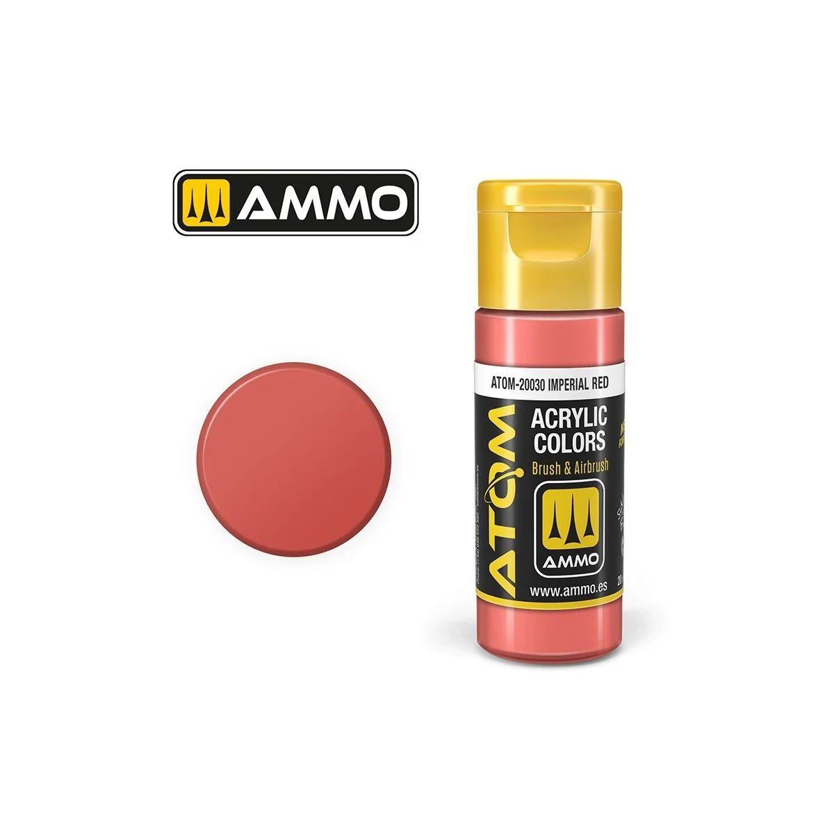 Peinture acrylique Rouge Impérial 20ml ATOM AMMO Peinture acrylique Rouge Impérial 20ml ATOM AMMO