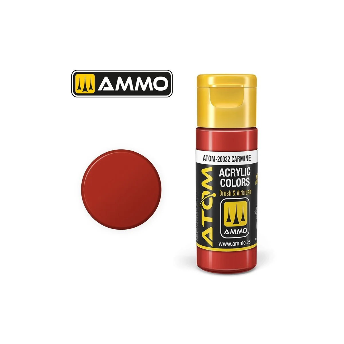 Peinture acrylique Carmin 20ml ATOM AMMO