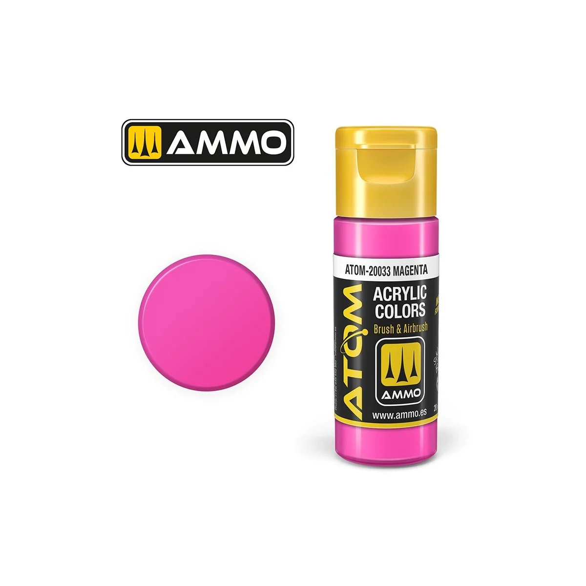 Peinture acrylique Magenta 20ml ATOM AMMO Peinture acrylique Magenta 20ml ATOM AMMO