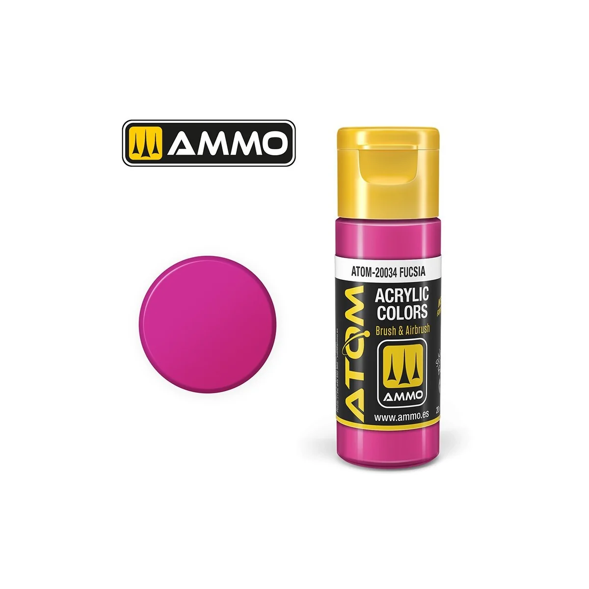 Peinture acrylique Fushia 20ml ATOM AMMO