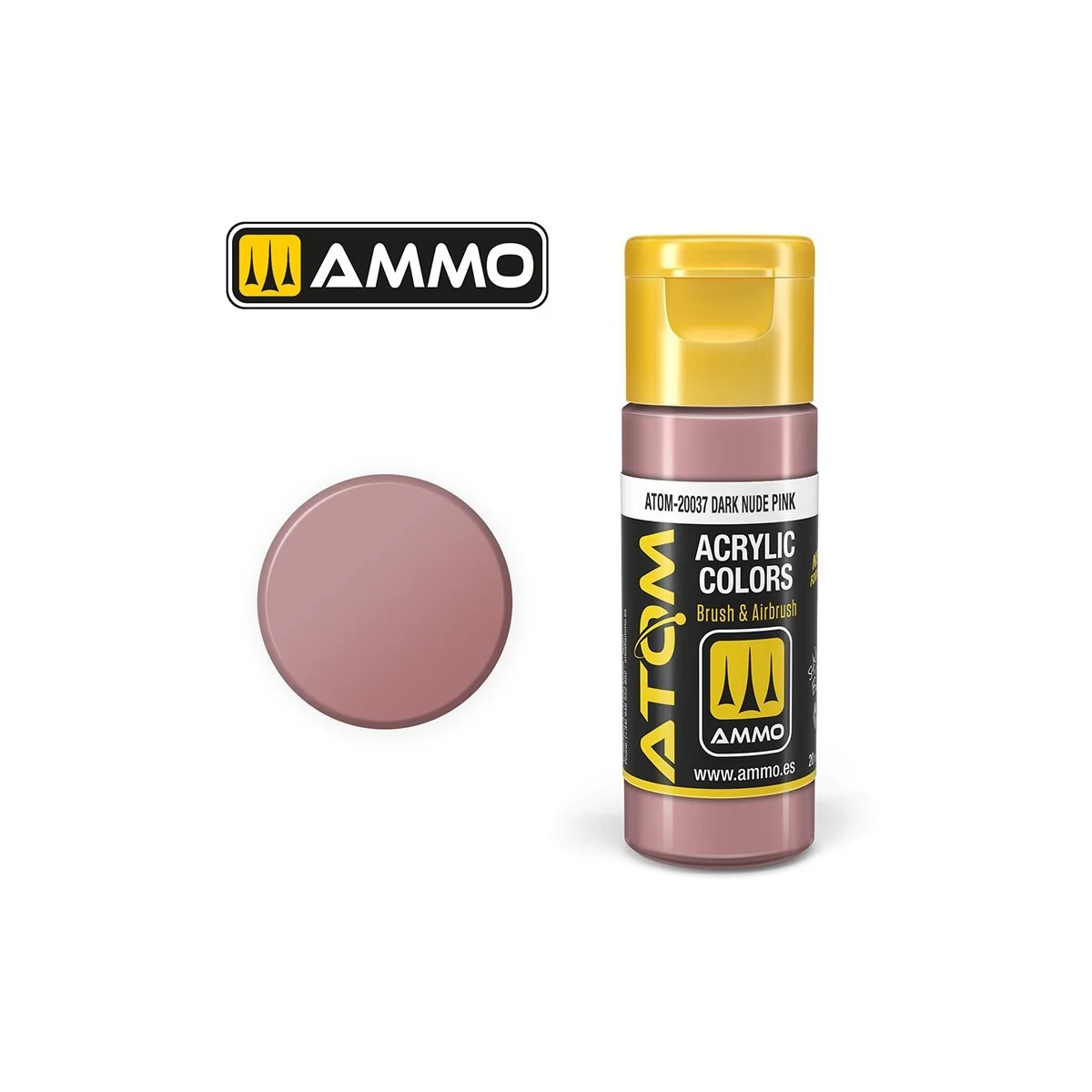 Peinture acrylique Rose Nude Foncé 20ml ATOM AMMO Peinture acrylique Rose Nude Foncé 20ml ATOM AMMO