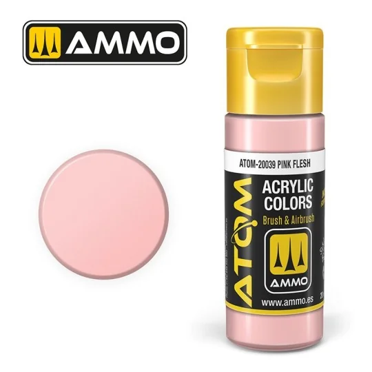 ATOM-20039-Peinture acrylique Chair Rose 20ml ATOM AMMO