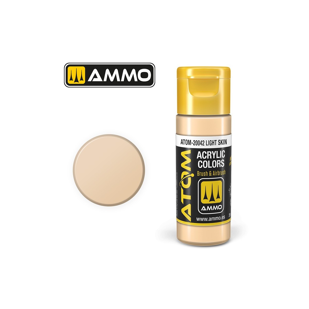 Peinture acrylique Peau claire 20ml ATOM AMMO