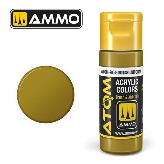 ATOM-20049-Peinture acrylique Uniforme britannique 20ml ATOM AMMO - ATOM-20049