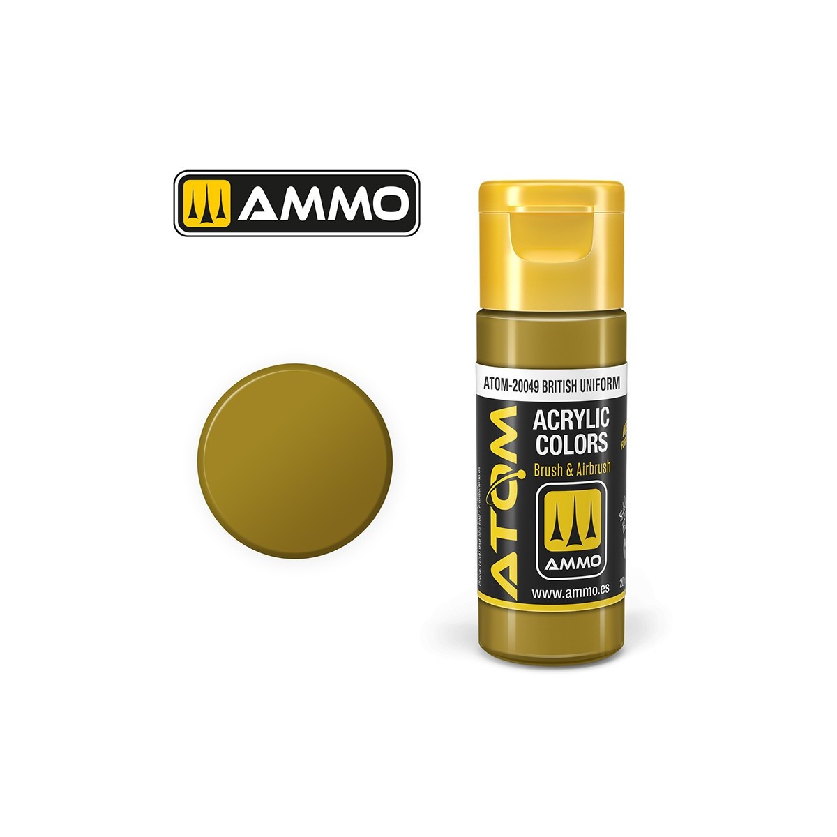 Peinture acrylique Uniforme britannique 20ml ATOM AMMO Peinture acrylique Uniforme britannique 20ml ATOM AMMO