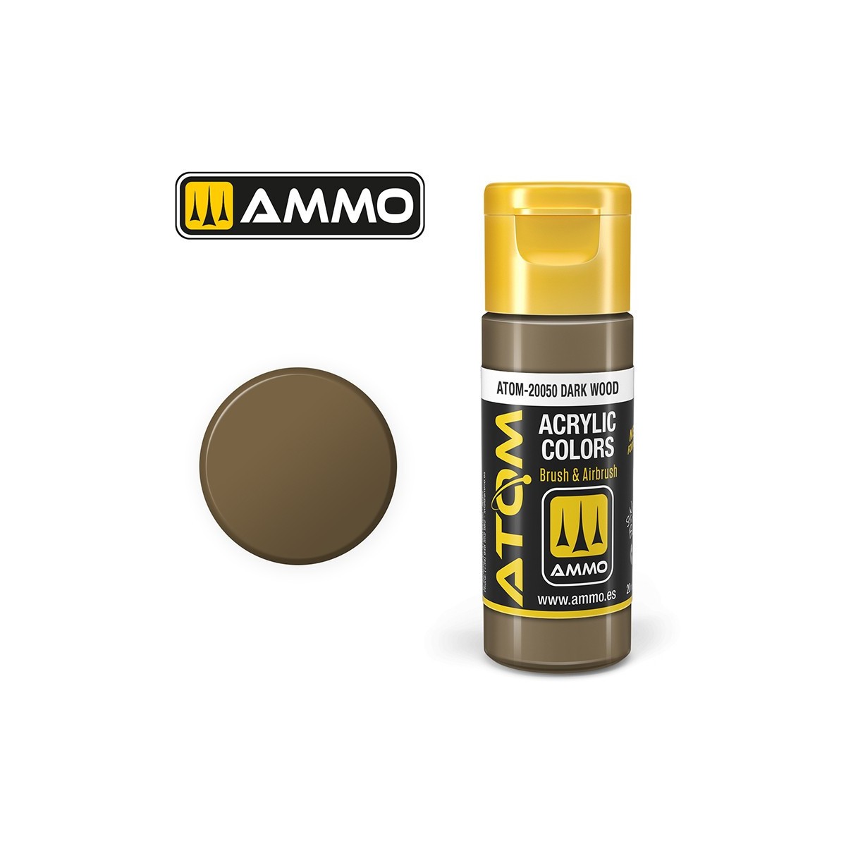 Dark Wood Acrylic Paint 20ml ATOM AMMO - ATOM-20050