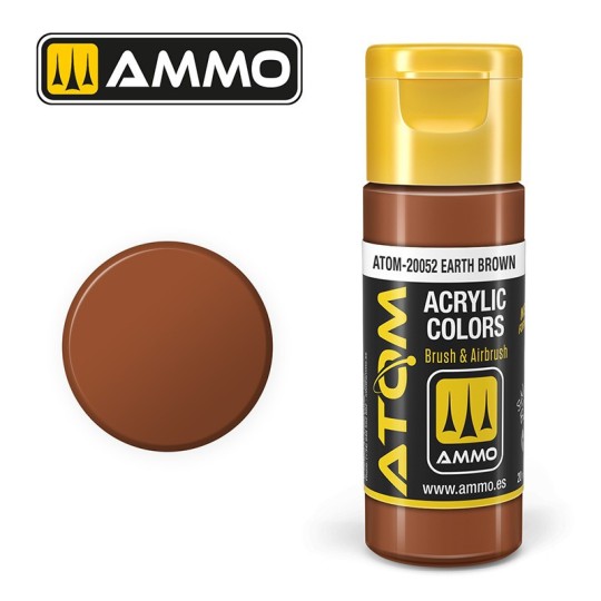 ATOM-20052-Peinture acrylique Brun Terre 20ml ATOM AMMO