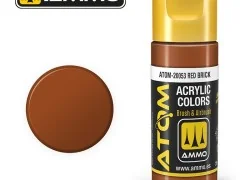 Acrylic paint in red brick, 20ml, ATOM AMMO