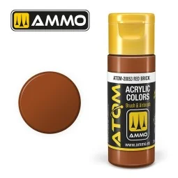 Acrylic paint in brick red, 20 ml, ATOM AMMO - ATOM-20053