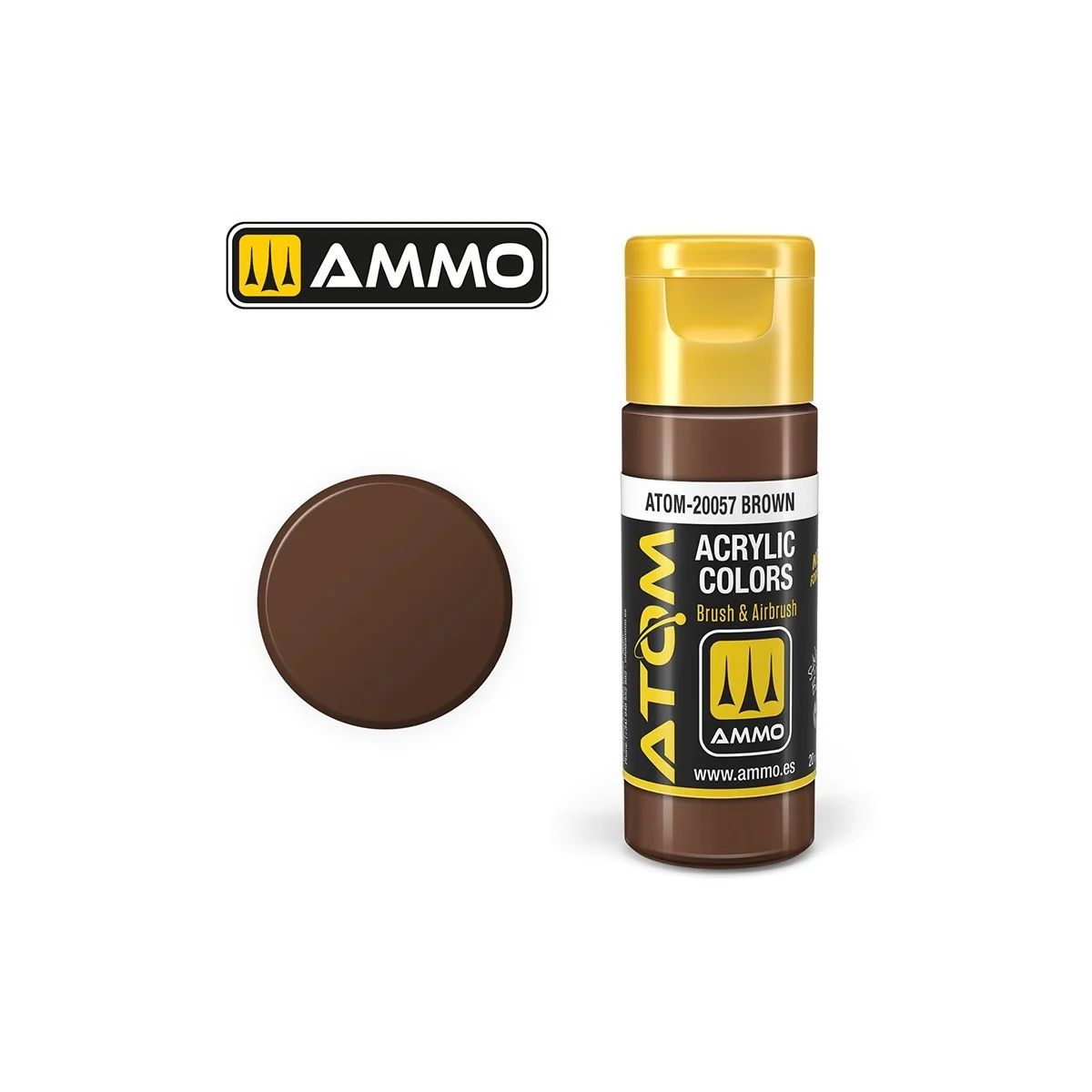 Brown acrylic paint 20ml ATOM AMMO - ATOM-20057