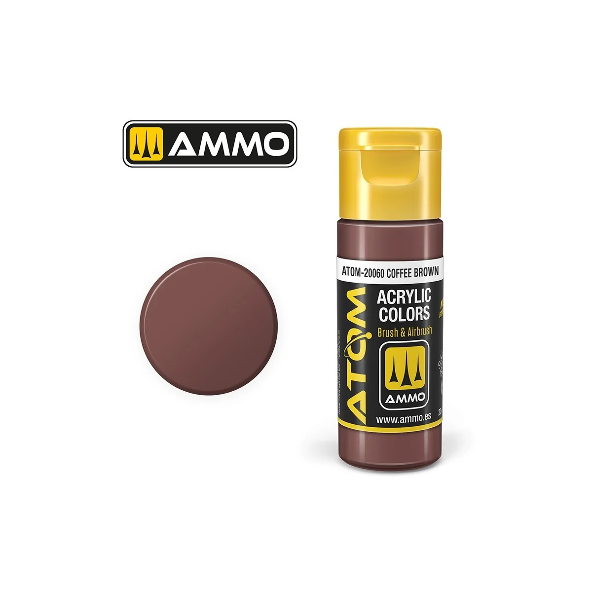 ATOM AMMO Coffee Brown Acrylic Paint 20ml - ATOM-20060