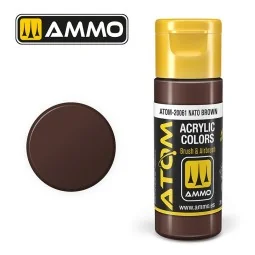 Peinture acrylique Marron OTAN 20ml ATOM AMMO - ATOM-20061