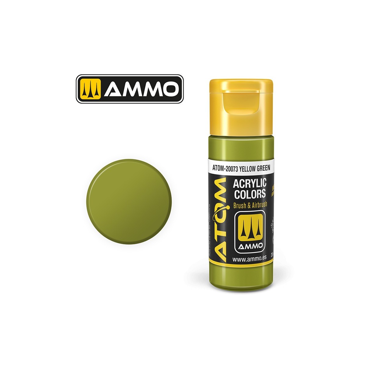 Yellow Green Acrylic Paint 20ml ATOM AMMO - ATOM-20073