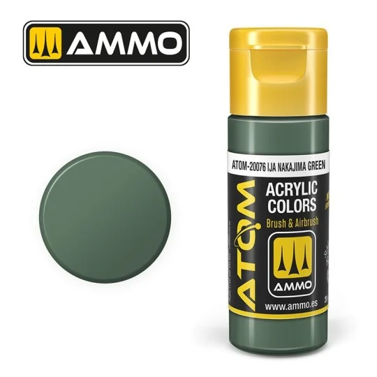 ATOM-20076-Peinture acrylique IJA Nakajima Vert 20ml ATOM AMMO