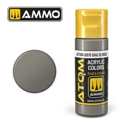 Acrylic paint Grau RLM02 20ml ATOM AMMO - ATOM-20078