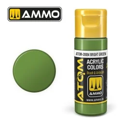 Peinture acrylique Vert vif 20ml ATOM AMMO - ATOM-20084