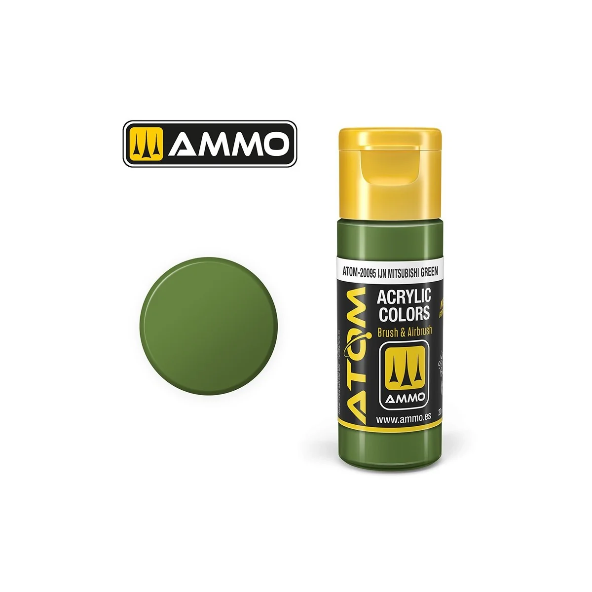 Acrylic paint IJN Mitsubishi Green 20ml ATOM AMMO - ATOM-20095