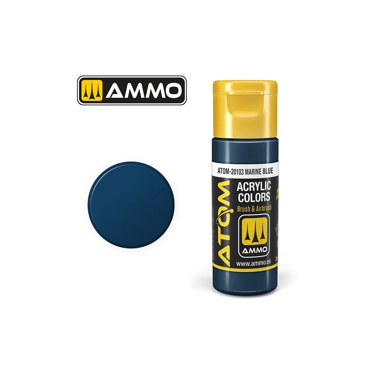 Peinture acrylique Bleu marin 20ml ATOM AMMO