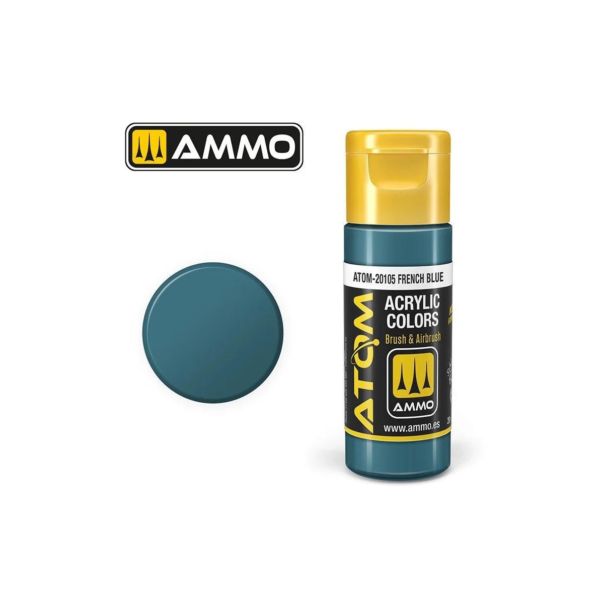 Peinture acrylique Bleu français 20ml ATOM AMMO Peinture acrylique Bleu français 20ml ATOM AMMO