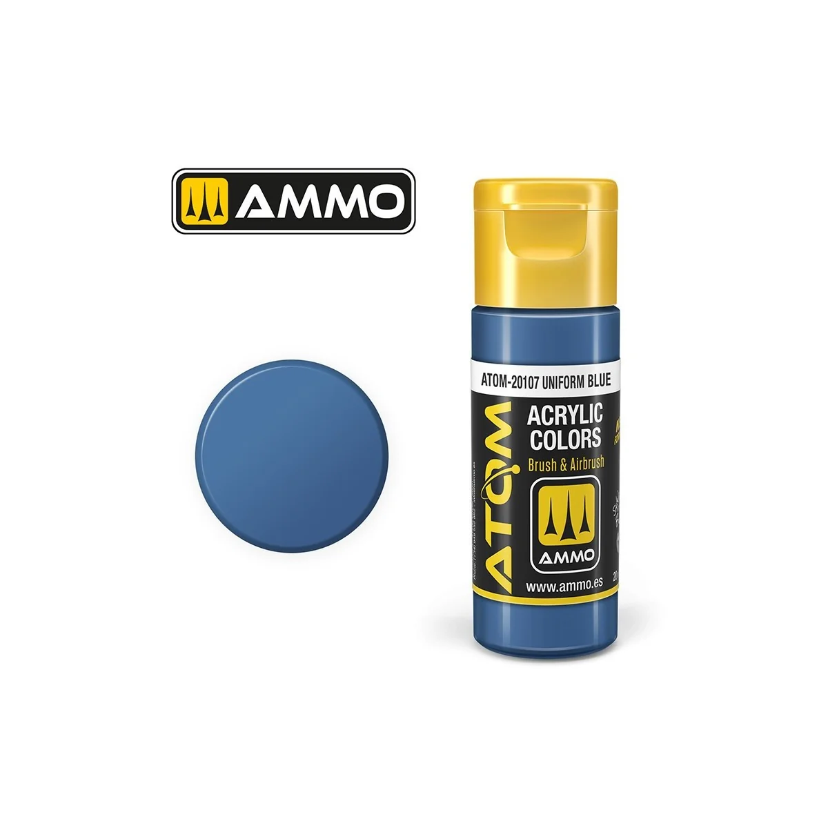 ATOM AMMO Uniform Blue Acrylic Paint 20ml - ATOM-20107