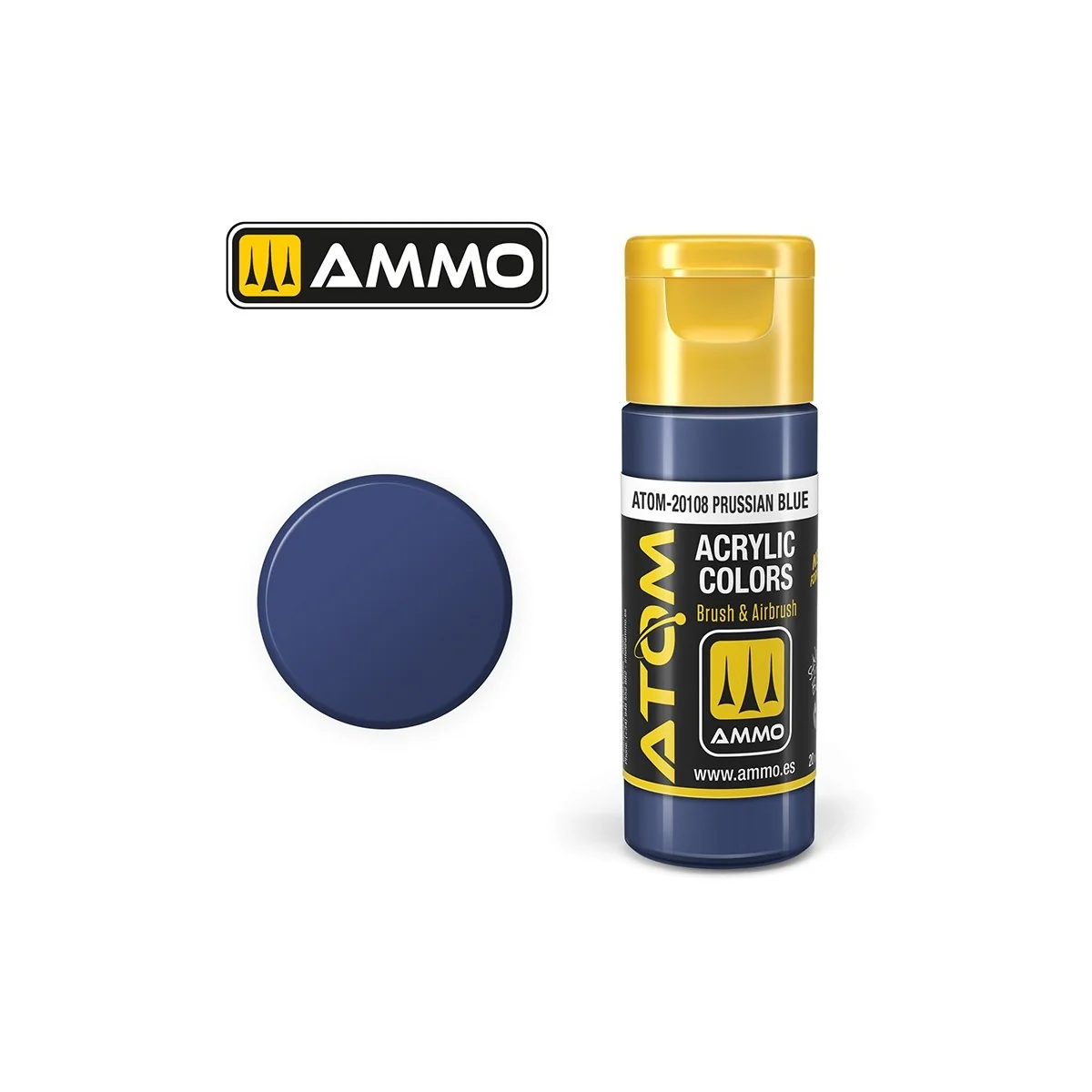 Peinture acrylique Bleu de Prusse 20ml ATOM AMMO