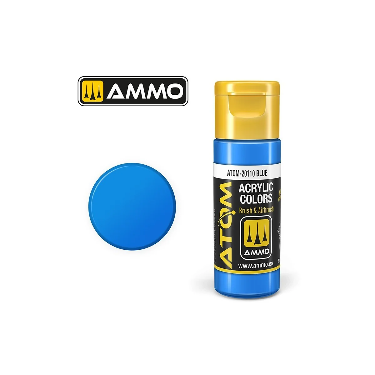 Peinture acrylique Bleu 20ml ATOM AMMO
