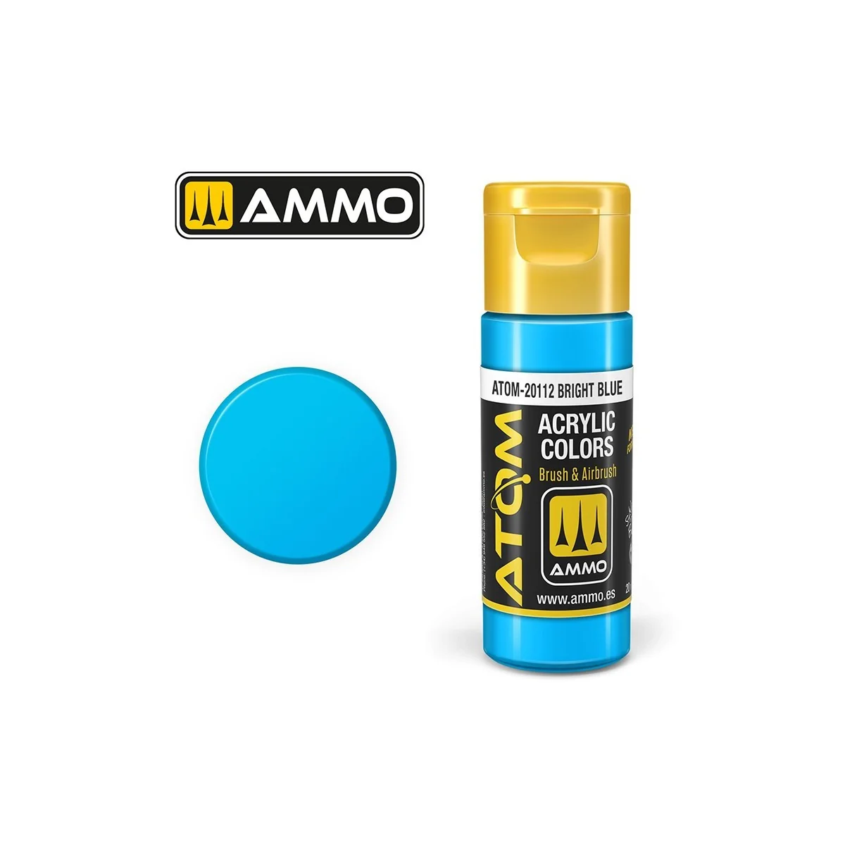 Peinture acrylique Bleu vif 20ml ATOM AMMO