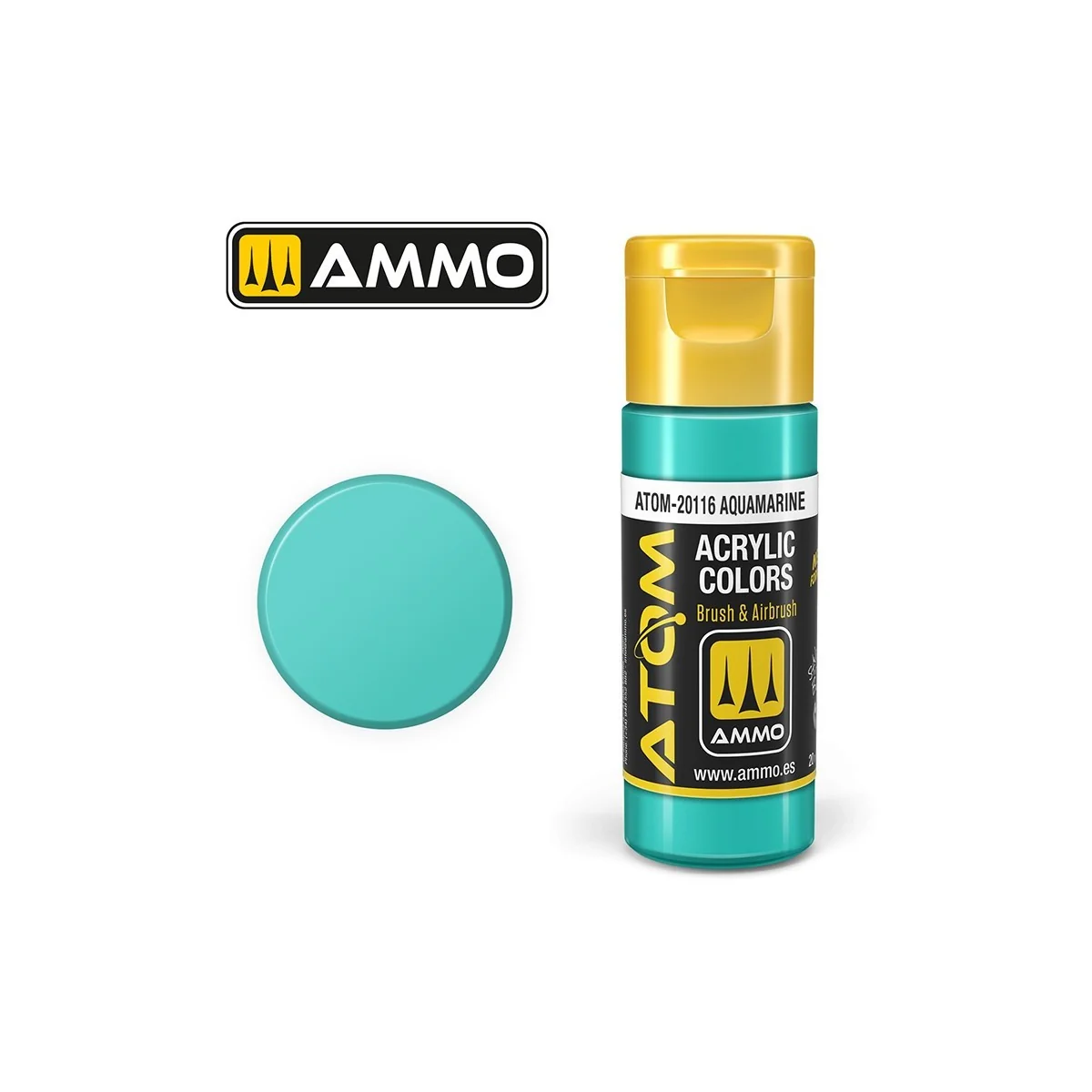 Acrylic Paint Blue Green 20ml ATOM AMMO - ATOM-20116
