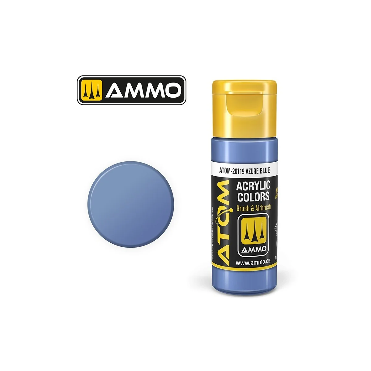 Peinture acrylique Bleu azur 20ml ATOM AMMO
