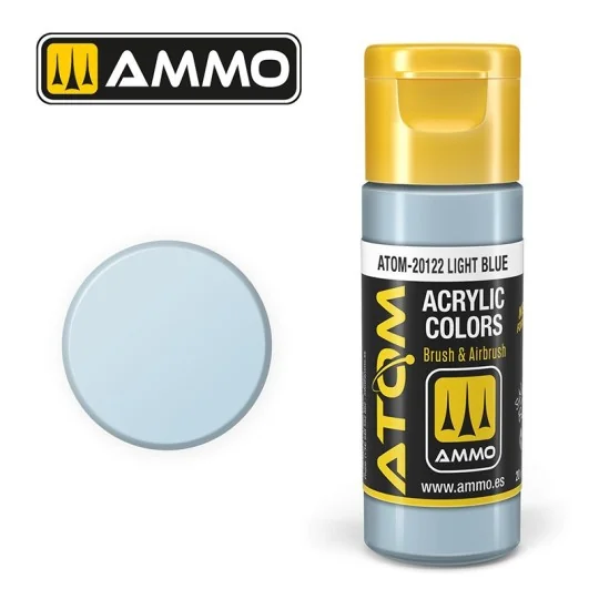 ATOM-20122-Peinture acrylique Bleu clair 20ml ATOM AMMO
