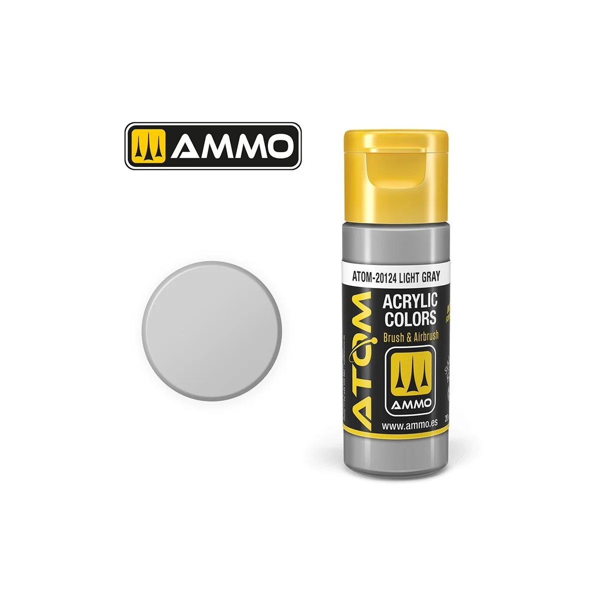 Peinture acrylique Gris clair 20ml ATOM AMMO - ATOM-20124