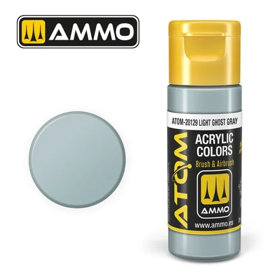 Peinture acrylique Gris fantôme clair 20ml ATOM AMMO ATOM-20129-Peinture acrylique Gris fantôme clair 20ml ATOM AMMO - ATOM-20129
