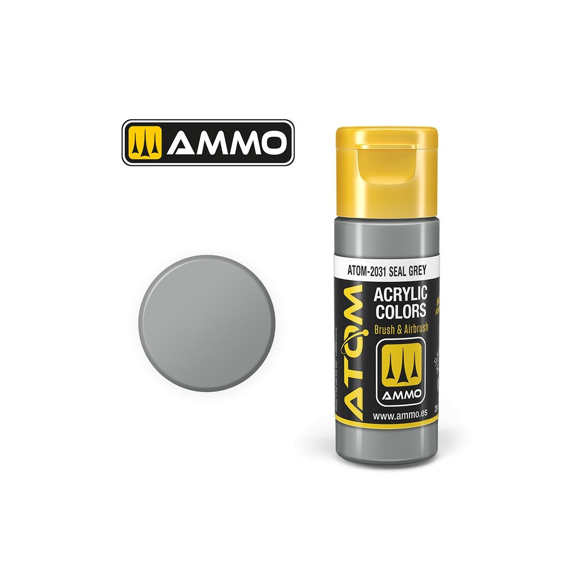 Seal Grey Acrylic Paint 20ml ATOM AMMO - ATOM-20131