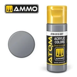 Peinture acrylique Gris 20ml ATOM AMMO