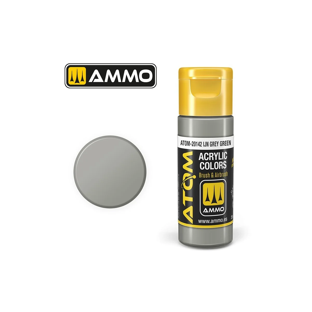 Peinture acrylique IJA Gris Vert 20ml ATOM AMMO - ATOM-20142