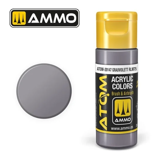 Acrylic paint Grey-violet RLM75 20ml ATOM AMMO ATOM-20147-Acrylic paint Grey-violet RLM75 20ml ATOM AMMO - ATOM-20147