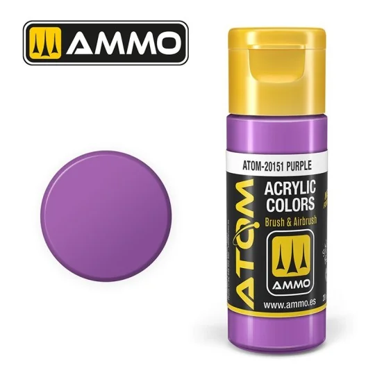 ATOM-20151-Peinture acrylique Violet 20ml ATOM AMMO - ATOM-20151