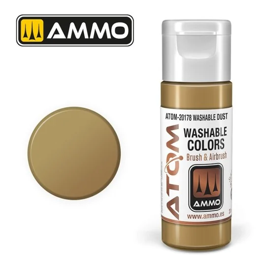 Acrylic Paint Dust 20ml ATOM WASHABLE AMMO ATOM-20178-Acrylic Paint Dust 20ml ATOM WASHABLE AMMO - ATOM-20178