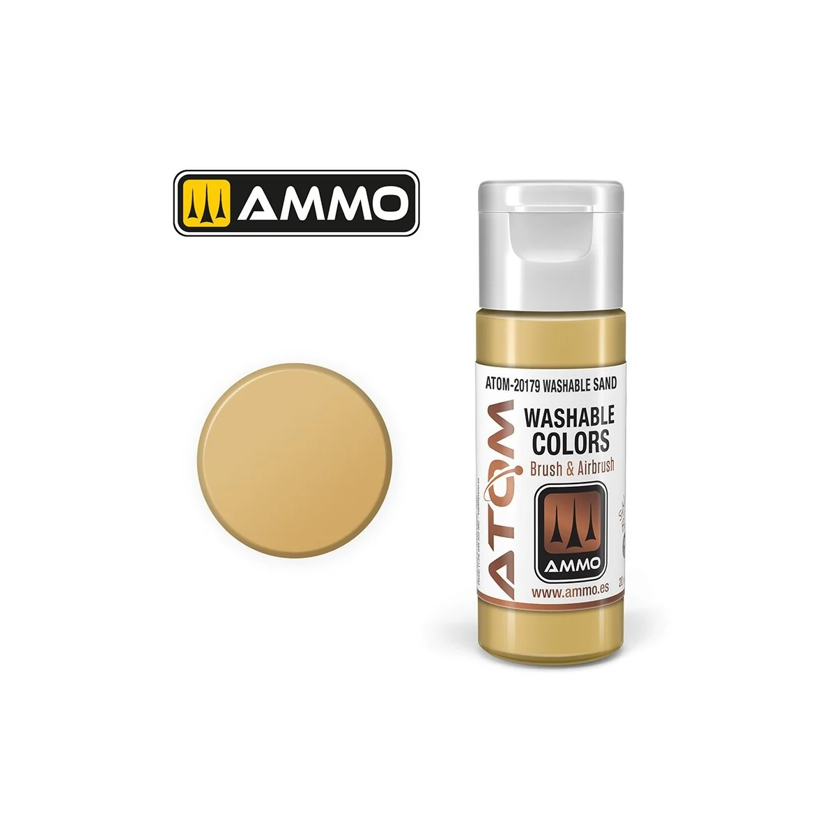 Acrylic Paint Sand 20ml ATOM WASHABLE AMMO Acrylic Paint Sand 20ml ATOM WASHABLE AMMO