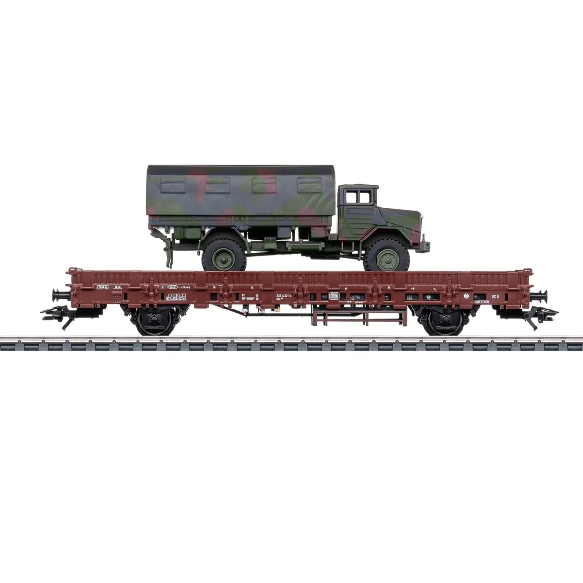 Marklin 46928 Kb 443 staking wagon, DB, with MAN 5t 630 L2AE truck Marklin 46928 Kb 443 staking wagon, DB, with MAN 5t 630 L2AE truck