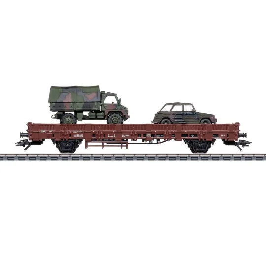 Marklin 46929 Kb 443 staking wagon, DB, with VW 181 Kübelwagen and ... Marklin_46929-Marklin 46929 Kb 443 staking wagon, DB, with VW 181 Kübelwagen and Unimog S 404