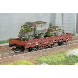 Marklin 46929 Kb 443 staking wagon, DB, with VW 181 Kübelwagen and ...