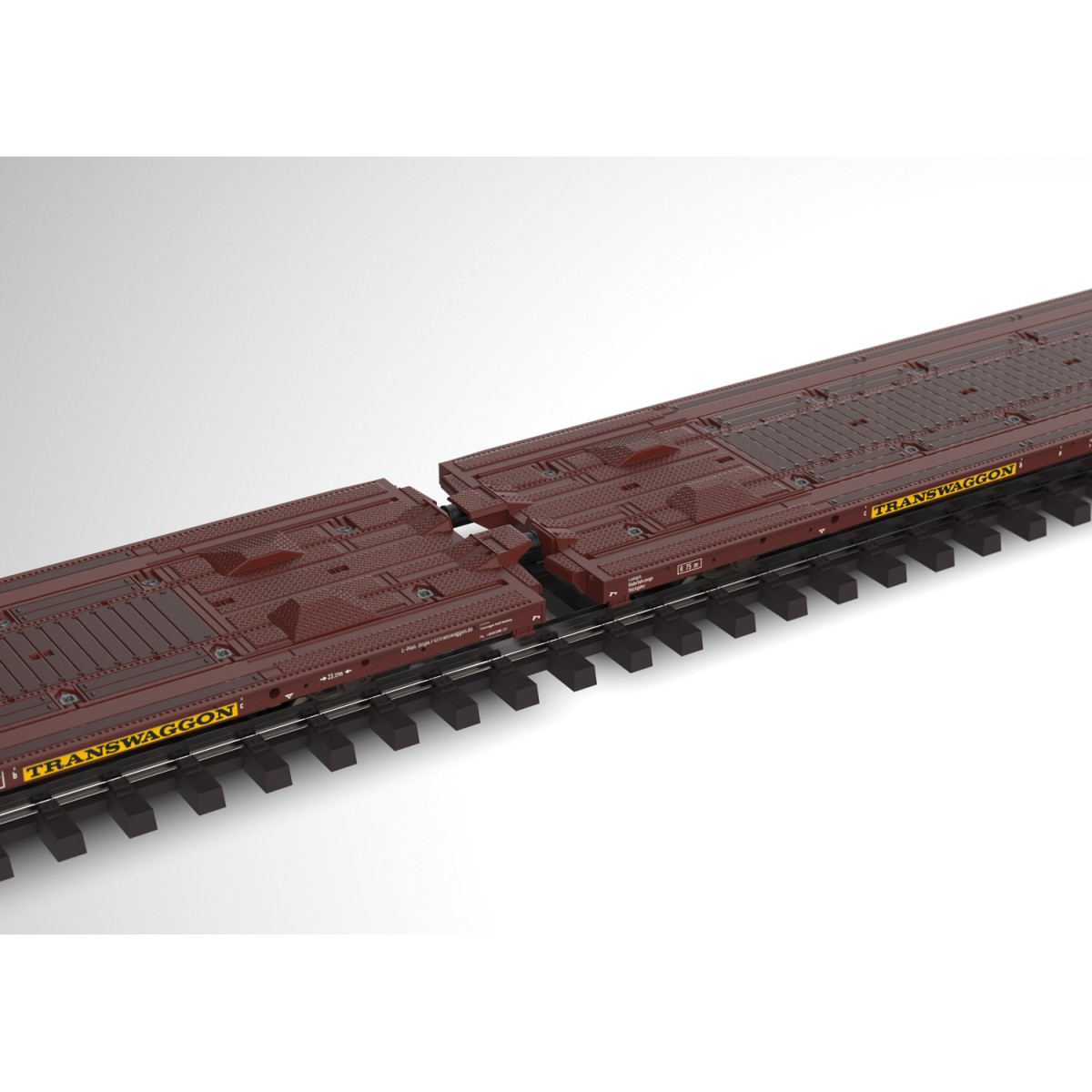 Trix 24428 Wagons plats articulés Laads 800B, Transwaggon, chargé 4 fourgons VW Crafter Trix Trix_24428 - 7