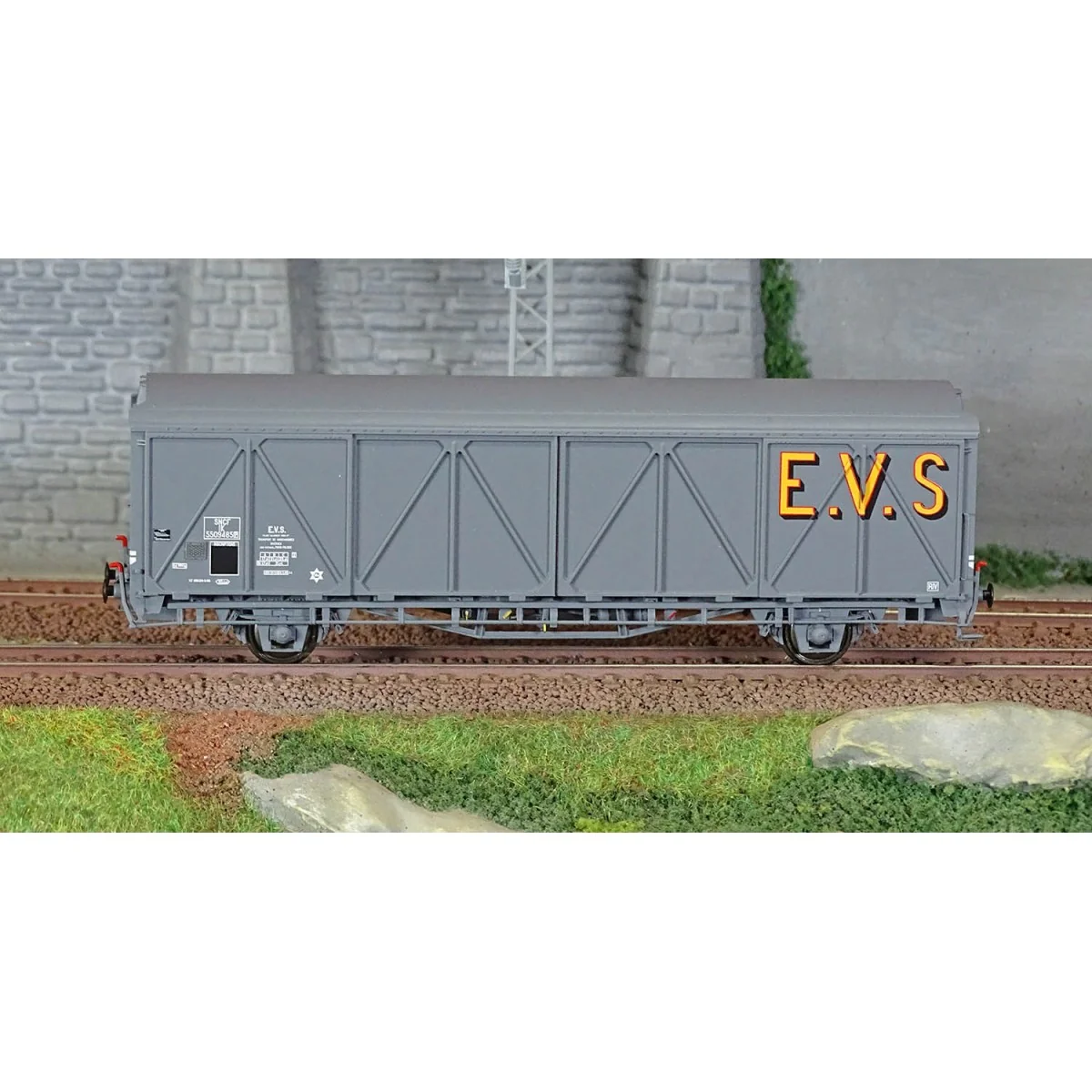 LS Models 30682 EVS Wagon, IK, SNCF, grey, high roof, reinforced wa...